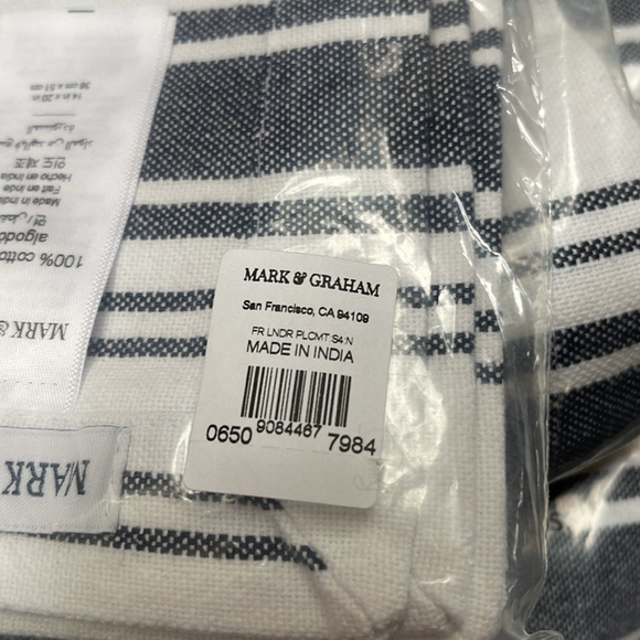 French Stripe Linen Placemats - Picture 2 of 4